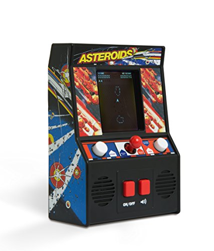 Basic Fun Classics Asteroids Retro Mini Arcade Juego, Color Negro, (The Bridge Direct 09542)