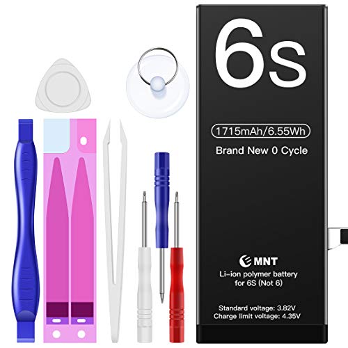 Batería para 6S EMNT 1715 mAh A1633/A1688/A1700 batería de repuesto y herramienta de reparación de alta capacidad con y tiras adhesivas de repuesto, juego de recambio de batería de polímero de litio Batería para 6S EMNT 1715 mAh A1633/A1688/A1700 batería de repuesto y herramienta de reparación de alta capacidad con y tiras adhesivas de repuesto, juego de recambio de batería de polímero de litio
