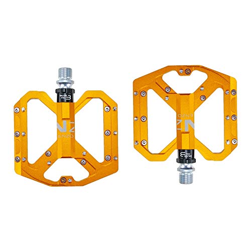 Bdb 1 Par De Pedales De Bicicleta De Montaña De Aluminio Antideslizante Duradero 3 Cojinetes De Bicicleta, Pedales De Bicicleta De Carretera, 9/16 Pulgadas Unisex (Color : Oro) Bdb 1 Par De Pedales De Bicicleta De Montaña De Aluminio Antideslizante Duradero 3 Cojinetes De Bicicleta, Pedales De Bicicleta De Carretera, 9/16 Pulgadas Unisex (Color : Oro)