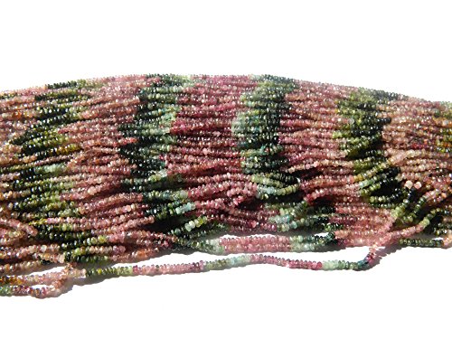 Be You 3-4mm rondelle con facetas múltiples perlas naturales de piedras preciosas de color turmalina capítulo 13 " Be You 3-4mm rondelle con facetas múltiples perlas naturales de piedras preciosas de color turmalina capítulo 13 "