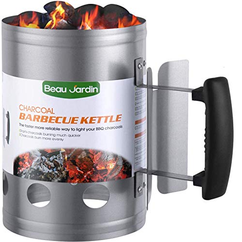 BEAU JARDIN Encendedor de carbón para Barbacoa para encender la Parrilla Arrancador Chimenea Chimenea de 28 x 18 cm Plata Chimenea de Encendido Chimenea de Encendido Parrilla de Barbacoa Encendedor BEAU JARDIN Encendedor de carbón para Barbacoa para encender la Parrilla Arrancador Chimenea Chimenea de 28 x 18 cm Plata Chimenea de Encendido Chimenea de Encendido Parrilla de Barbacoa Encendedor