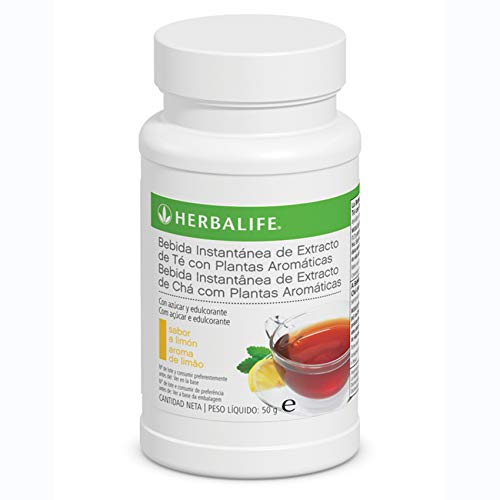 Bebida Instantánea a base de extracto de Té Herbalife con té negro, verde, flor de malva, flor de hibisco y semilla de cardamomo.… (Té Limón 50g)