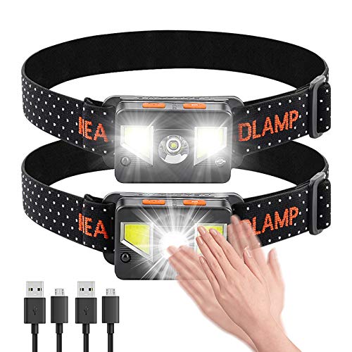 bedee Linterna Frontal LED Recargable, Linterna Cabeza 8 Modos de Iluminación, Linterna Frontal LED Alta Potencia IPX5 Impermeable para Running, Acampar, Pesca, Ciclismo, Excursión (2 Pack) bedee Linterna Frontal LED Recargable, Linterna Cabeza 8 Modos de Iluminación, Linterna Frontal LED Alta Potencia IPX5 Impermeable para Running, Acampar, Pesca, Ciclismo, Excursión (2 Pack)