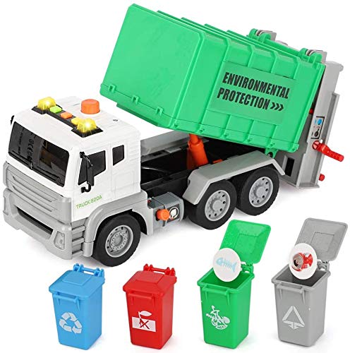 BeebeeRun Camión de Basura con Luces y Sonidos,Camión Juguete para Niños,Vehiculos Regalo Juguete Educativos 2-5 Años Niño Niña BeebeeRun Camión de Basura con Luces y Sonidos,Camión Juguete para Niños,Vehiculos Regalo Juguete Educativos 2-5 Años Niño Niña
