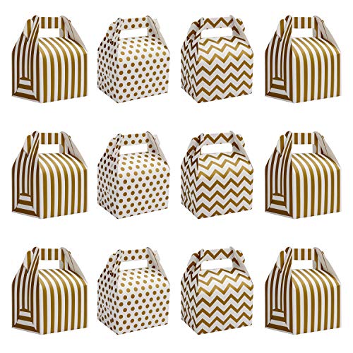 Belle Vous Cajitas para Regalo Blanco y Dorado para Fiestas (Pack de 36) 16 x 11,5 x 9 cm - Cajas para Dulces Diseños de Líneas y Lunares para Cumpleaños, Alimentos, Baby Shower y Bodas - Cajas Kraft Belle Vous Cajitas para Regalo Blanco y Dorado para Fiestas (Pack de 36) 16 x 11,5 x 9 cm - Cajas para Dulces Diseños de Líneas y Lunares para Cumpleaños, Alimentos, Baby Shower y Bodas - Cajas Kraft