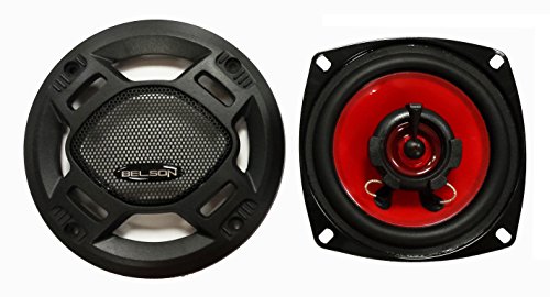 Belson BSS-425FB - Juego de Altavoces coaxiales de 4", 2 vías 80 W, Negro