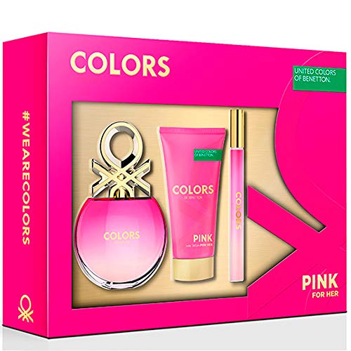 Benetton Colors Pink Paquete de productos, 3 piezas