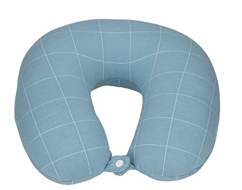 Betz Almohada de Viaje para la Nuca Cuadrados Color Azul Claro Betz Almohada de Viaje para la Nuca Cuadrados Color Azul Claro