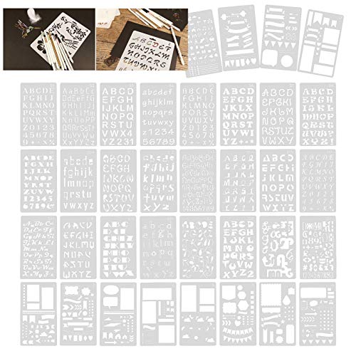 BIYM - Plantilla de plástico con número de Letras Modelo de Dibujo de Graffiti Mylar, para planificador de más de 1000 Modelos Diferentes BIYM - Plantilla de plástico con número de Letras Modelo de Dibujo de Graffiti Mylar, para planificador de más de 1000 Modelos Diferentes