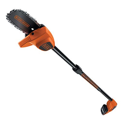 BLACK+DECKER GPC1820L20-QW - Motosierra telescópica (pértiga) a batería 18V, 2Ah, espada 20 cm