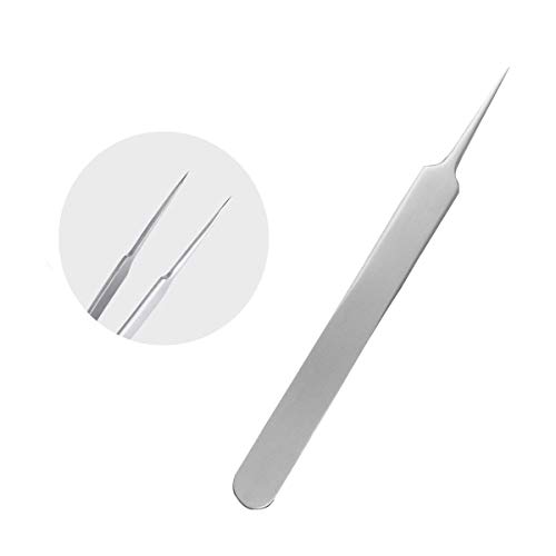 Blackhead Splinter Remover Tweezers Silver Professional Stainless Steel Blackheads Needle Ingrown Hair Splinter Pointed Tweezers for Eyebrow Hairs And Splinter Removal Blackhead Splinter Remover Tweezers Silver Professional Stainless Steel Blackheads Needle Ingrown Hair Splinter Pointed Tweezers for Eyebrow Hairs And Splinter Removal