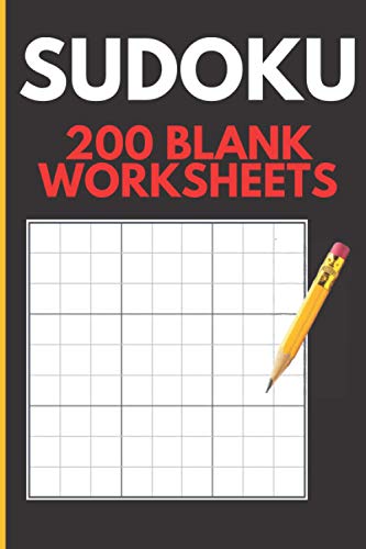 Blank Sudoku Grids: 200 Blank Sudoku 9x9 Squares For Creating Your Own Puzzles Or To Use In Case You Make A Mistake On The Newspaper Puzzle
