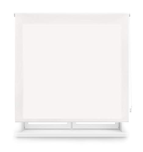 Blindecor Ara - Estor enrollable translúcido liso, Blanco Roto, 160 x 250 cm (ancho x alto)