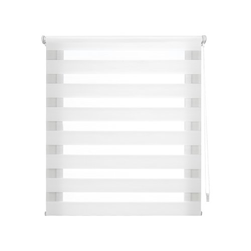 Blindecor - Indus, Sin Herramientas, Estor enrollable de doble capa, Noche y Día, Blanco roto, 67X180 cm (ancho x largo) Blindecor - Indus, Sin Herramientas, Estor enrollable de doble capa, Noche y Día, Blanco roto, 67X180 cm (ancho x largo)