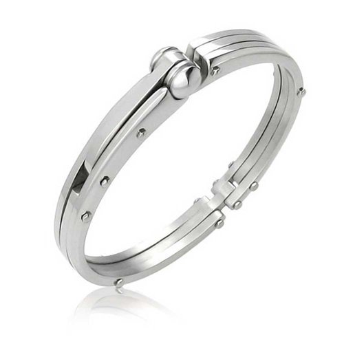 Bling Jewelry Socio en Crimen Esposa para los Hombres para Las Mujeres Pulsera de Plata Tono Acero Inoxidable