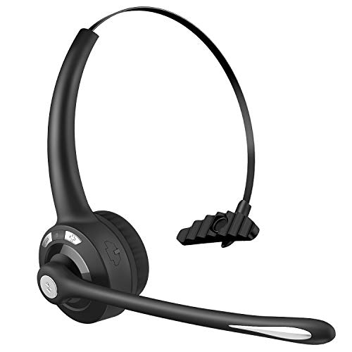 BlueFire Auriculares con Micrófono, Auricular Bluetooth Cascos PC con Cancelación de Ruido,Auriculares inalámbricos de Oficina, para Servicio Telefónico,Manos Libres,Skype,Call Centers,Truck Driver