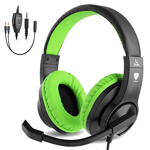 BlueFire Auriculares Gaming con Microfono para PS4 PC Xbox one, Cascos Gaming con Bass Surround Cancelacion Ruido,Diadema Acolchada y Ajustable,Microfono Unidireccional (Verde) BlueFire Auriculares Gaming con Microfono para PS4 PC Xbox one, Cascos Gaming con Bass Surround Cancelacion Ruido,Diadema Acolchada y Ajustable,Microfono Unidireccional (Verde)