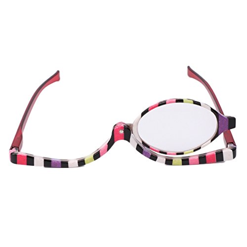 Bluelover Gafas De Maquillaje Anteojos De Aumento De Vidrio De Lectura Cosmética Plegable Gafas - 3,0
