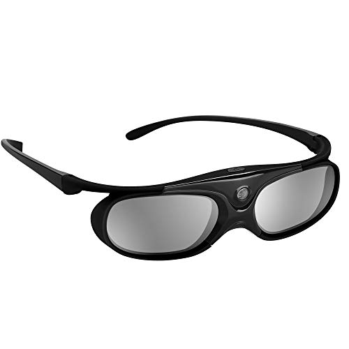 BOBLOV 3D Gafas Activas de Obturador, 96-144Hz 3D Gafas DLP-Link para DLP Proyector Optoma/BenQ/Sharp/Acer/Samsung/Mitsubishi/ViewSonic/LG ect (Negro)
