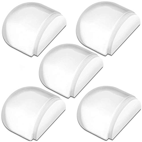 Bogeer Topes para Puertas, Tope Puerta Adhesivo, Topes para Puertas Adhesivos Suelo, Juego de 5 Tope de Puerta Decorativo, Protección de Pared y Muebles, Transparente y Discreto (5pcs)