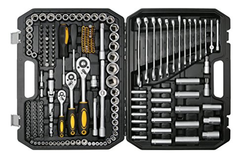 Bohell SH215 - Maletín con juego de llaves de vaso y otras herramientas, 215 piezas