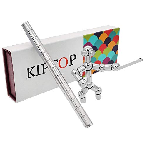 Bolígrafo magnético de Kippop, juguete de combinación interesante, maravilloso bolígrafo magnético, regalo de cumpleaños creativo para niños (plata), color Pen_Silber_3