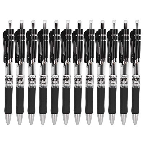 Bolígrafos de gel de 12 piezas Bolígrafos retráctiles Puntas de bala de 0.5 mm con agarre cómodo para el trabajo en el hogar de la escuela de oficina(Negro) Bolígrafos de gel de 12 piezas Bolígrafos retráctiles Puntas de bala de 0.5 mm con agarre cómodo para el trabajo en el hogar de la escuela de oficina(Negro)