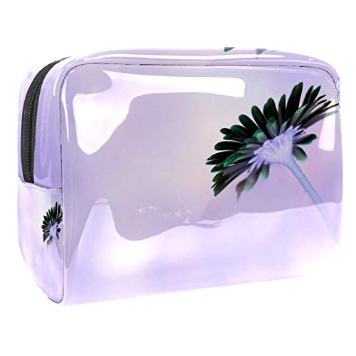 Bolsa de maquillaje portátil con cremallera, bolsa de aseo de viaje para mujer, práctica bolsa de almacenamiento cosmético, margarita, pétalos de flores, color morado Bolsa de maquillaje portátil con cremallera, bolsa de aseo de viaje para mujer, práctica bolsa de almacenamiento cosmético, margarita, pétalos de flores, color morado