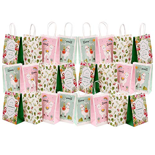 Bolsitas Kraft para Regalos,Papel con Trenzadas Asas,Bolsas Papel Kraft con Asas para Bodas,Bolsos de Fiesta de Papel con Asa para Cumpleaños,Bolsas de Papel para Regalo con Asa（24pcs）