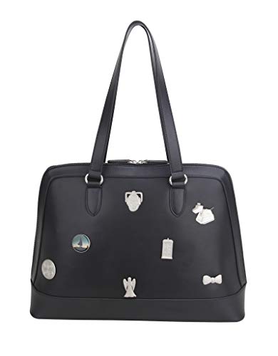 Bolso de Mano Personalizable de Doctor Who (con 7 Pins exclusivos) – Maletín para portátil de Mujer con Licencia Oficial de la BBC por LOVARZI