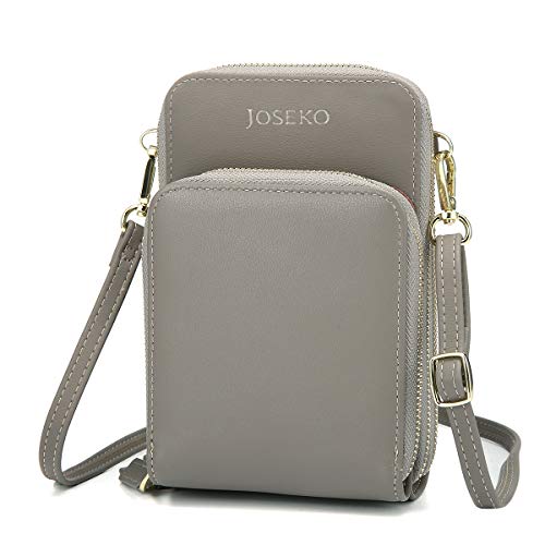 Bolso Movil Mujer, JOSEKO Bolso de Hhombro Mini Cuero de la PU Bolso de Crossbody Teléfono Móvil Bolso Pequeña Bolso de la Carpeta