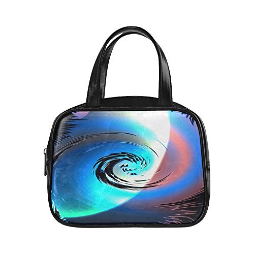 Bolsos de moda para mujer Ciclón Whirl Hurricane Rotate Storm Rotation Bolso de moda Bolso de mano reutilizable para mujer Pu de cuero con asa superior Bolso de mujer