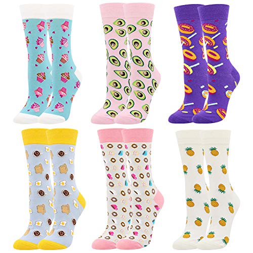BONANGEL Calcetines Estampados de las Mujeres, Mujeres Ocasionales Calcetines Divertidos Impresos de Algodón de Pintura Famosa de Arte Calcetines, Calcetines de Colores de moda (6 Pares-Donut1) BONANGEL Calcetines Estampados de las Mujeres, Mujeres Ocasionales Calcetines Divertidos Impresos de Algodón de Pintura Famosa de Arte Calcetines, Calcetines de Colores de moda (6 Pares-Donut1)