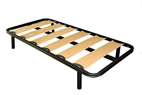 Bonitex - Somier + 4 patas cilindricas 90x190cm: BALDA ANCHA, TUBO ACERO 40x30MM, REFUERZO CENTRAL, Láminas de chopo-flex Bonitex - Somier + 4 patas cilindricas 90x190cm: BALDA ANCHA, TUBO ACERO 40x30MM, REFUERZO CENTRAL, Láminas de chopo-flex