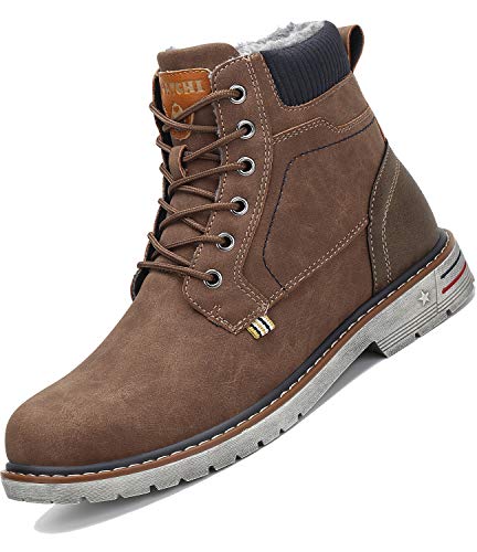 Botas de Nieve Hombre Antideslizante Invierno Botines Calientes Trekking Aire Libre Zapatos Marrón 43 Botas de Nieve Hombre Antideslizante Invierno Botines Calientes Trekking Aire Libre Zapatos Marrón 43
