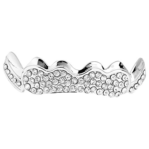 Brillantes Grillz talla única - Carcasa en la parte superior - plateado Brillantes Grillz talla única - Carcasa en la parte superior - plateado