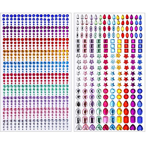 Brillantes Pegatinas Diamantes Autoadhesivas Joyas Cristalino para Cara Ojos Niños DIY Tarjetas de Artesanía Adorno Decoraciones (2 Hojas / 930 Piezas) Brillantes Pegatinas Diamantes Autoadhesivas Joyas Cristalino para Cara Ojos Niños DIY Tarjetas de Artesanía Adorno Decoraciones (2 Hojas / 930 Piezas)