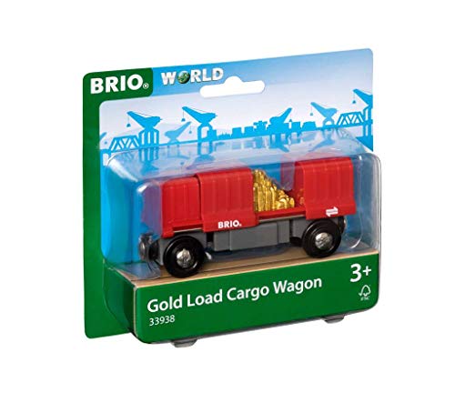 BRIO Vagón de mercancías con carga de oro (33938) BRIO Vagón de mercancías con carga de oro (33938)