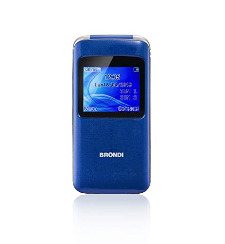 Brondi Window 4,5 cm (1.77") 78 g Azul Característica del teléfono - Teléfono móvil (Concha, SIM Doble, 4,5 cm (1.77"), 1,3 MP, 600 mAh, Azul) Brondi Window 4,5 cm (1.77") 78 g Azul Característica del teléfono - Teléfono móvil (Concha, SIM Doble, 4,5 cm (1.77"), 1,3 MP, 600 mAh, Azul)