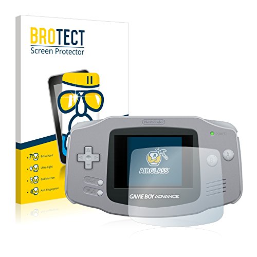 BROTECT Protector Pantalla Cristal Compatible con Nintendo Gameboy Advance GBA Protector Pantalla Vidrio - Dureza Extrema, Anti-Huellas, AirGlass