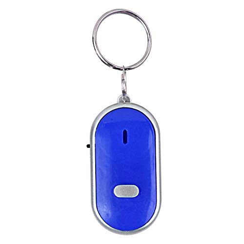 Buscador de llaves, Abs material Silbato Disparador Alarma de voz Pérdida de la llave, Billetera, Niño, Rastreador de mascotas(Blue)