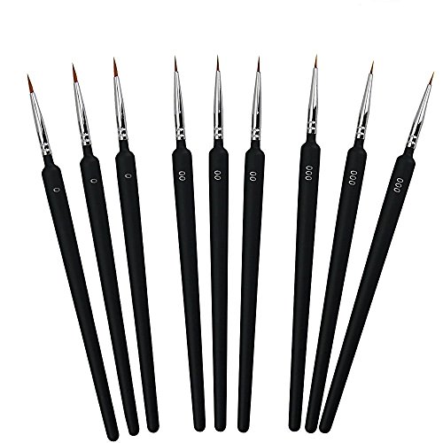 BUZIFU Pinceles Acrilico, 9 unids Pinceles Miniaturas 0 00 000 Pinceles Oleo Profesional Pinceles Finos Pinceles Pequeños para Pintar Pinceles de Detalle,para Cualquier Superficie y Variados Pigmentos BUZIFU Pinceles Acrilico, 9 unids Pinceles Miniaturas 0 00 000 Pinceles Oleo Profesional Pinceles Finos Pinceles Pequeños para Pintar Pinceles de Detalle,para Cualquier Superficie y Variados Pigmentos