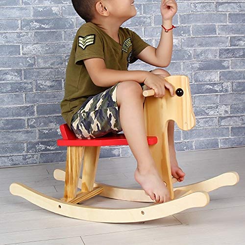 Caballo de madera para niños, Juguete para niños Caballo de madera, Juguete de Silla de Madera de Madera Bebé, Juguete de Silla de Macorro de Caballo de madera, Juguetes para niños, Juguetes educativo