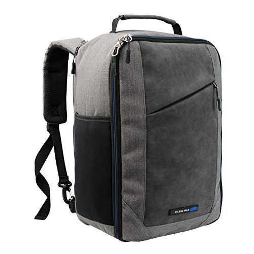 Cabin Max Manhattan Stowaway XL – Maleta de Cabina para Ryanair 40x20x25 Maleta de Viaje Barata Nuevas Regulaciones sobre Equipaje Gratuito en Vuelos de Ryanair (Blue Detail) Cabin Max Manhattan Stowaway XL – Maleta de Cabina para Ryanair 40x20x25 Maleta de Viaje Barata Nuevas Regulaciones sobre Equipaje Gratuito en Vuelos de Ryanair (Blue Detail)