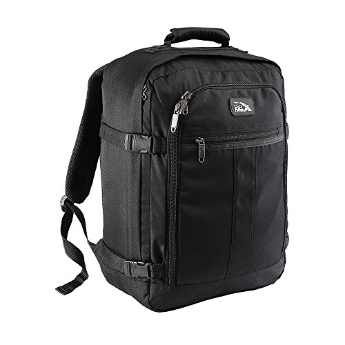 Cabin Max Metz 30L Mochila de Viaje 45 x 36 x 20 cm Adecuada para el Maleta de Mano de Cabina Easyjet y Wizzair (Negro)