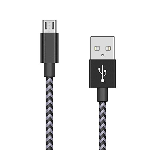 Cable de carga Cisirun para PS4 y Xbox One Cable de carga para control remoto, 3 m, gris y negro