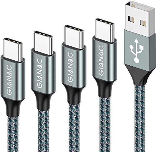 Cable USB Tipo C, [4Pack,0.5M 1M 2M 3M] 3A Cargador USB Tipo C de Nylon Trenzado Carga Rápida y Sincronización de Datos para Samsung Galaxy S10 S9 S8, Huawei P30 P20 P10 Mate10