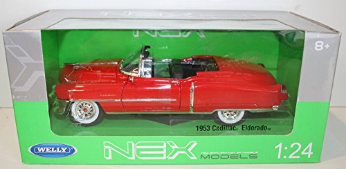 Cadillac Eldorado Convertible, rojo, 1953, Modelo de Auto, modello completo, Welly 1:24
