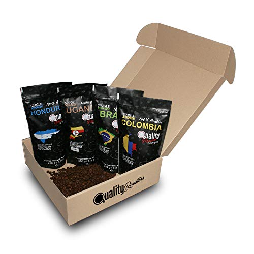 ☕ Café en grano natural. 100% Arabica. Pack para regalo y degustación. 4 orígenes: Colombia, Uganda, Brasil, Honduras. 4x250g. Tostado artesanal. ☕ Café en grano natural. 100% Arabica. Pack para regalo y degustación. 4 orígenes: Colombia, Uganda, Brasil, Honduras. 4x250g. Tostado artesanal.