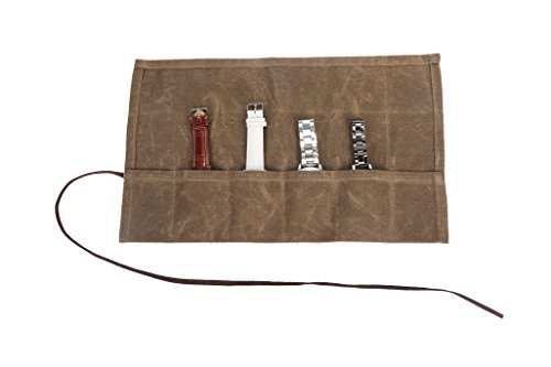 Caja de almacenamiento para reloj de viaje hecha a mano de 12 onzas con capacidad para 6 relojes para hombres y mujeres (HGJ03-I) Caja de almacenamiento para reloj de viaje hecha a mano de 12 onzas con capacidad para 6 relojes para hombres y mujeres (HGJ03-I)